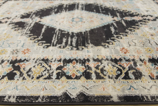 Dywan Lucca 8629A l.grey/antrasi Ornamentowy Antracyt Krem Turkus