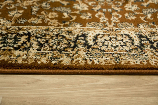 Chodnik 3544A brown/black Ornament Brąz Beż Czerń szerokość 70 cm