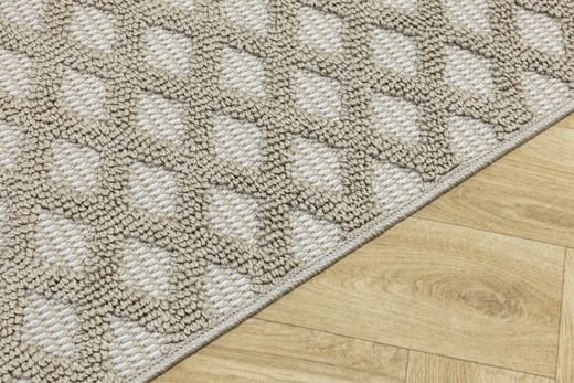 Dywan Milano 027 vizon/beige Beż Krem Romby Frędzelki