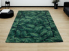 Wełniany Dywan Tempo-B Tion Teal Zielony Granatowy Liście