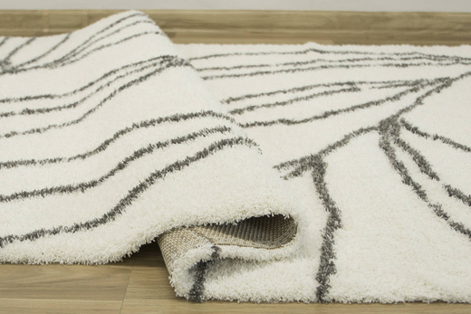 Dywan Shaggy 74303/960 Lille Krem Szary Liście