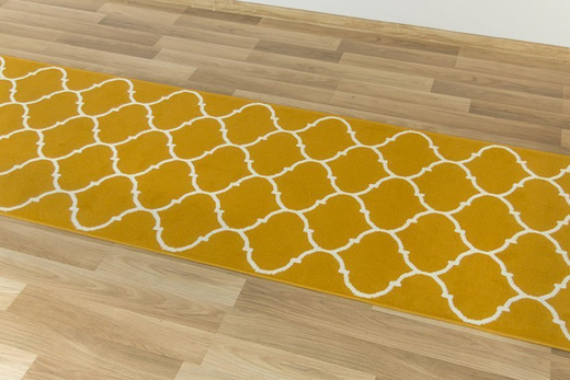 Chodnik luna 502682/89955 koniczyna musztardowa szerokość 70 cm