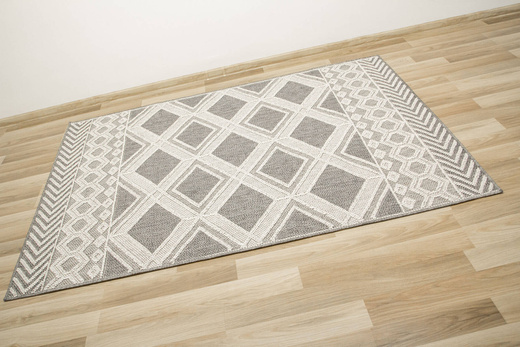 Dywan Pętelkowy Panorama 8321 l.grey/d.grey Szary Krem Romby