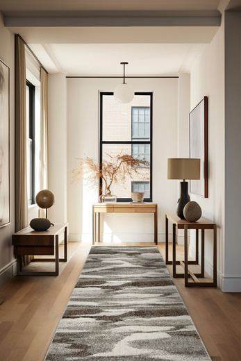 Chodnik N282A l.grey/d.grey Szary Brąz szerokość 80 cm