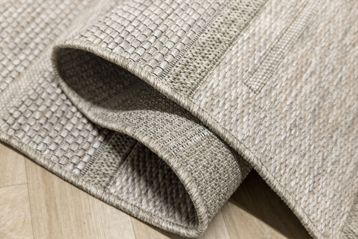 Dywan Sznurkowy Oria 82VH7-Y Beż Szary Prostokąty Gruby Splot