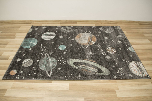 Dywan Lima C288A d.grey/l.grey Szary Kremowy Planety Gwiazdy Kosmos