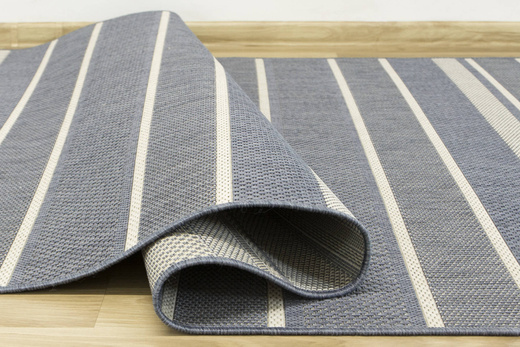 Dywan Sznurkowy Split 48118/591 Niebieski Krem Pasy