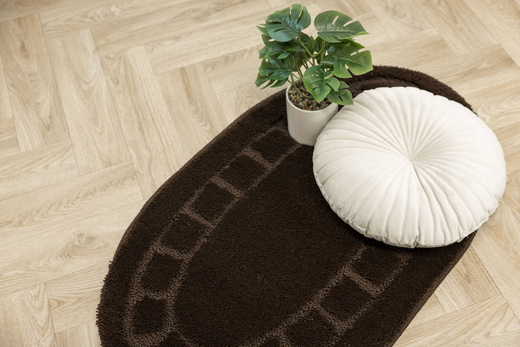 Dywanik Łazienkowy Antypoślizgowy Ocean Wenge Owalny