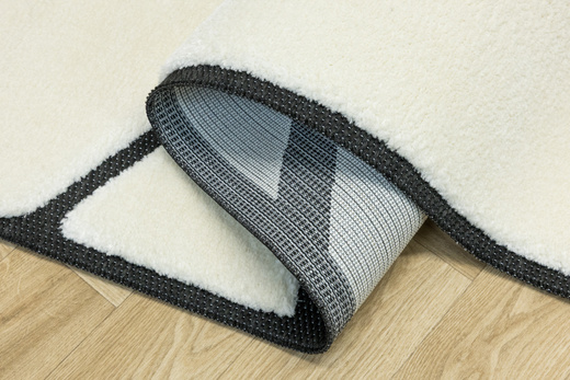 Dywan Shaggy Lula Soft IM85A Black/Bone Trójkąty Krem Czarny