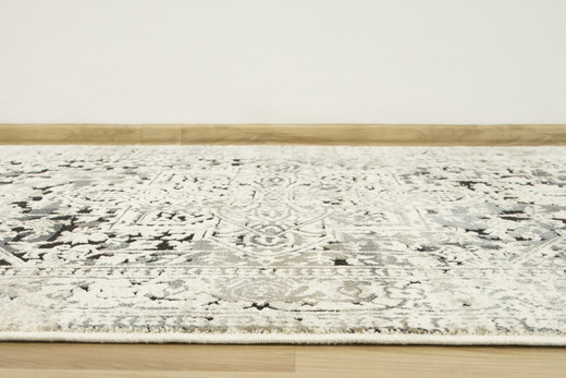 Dywan Boho 37WMW Krem Czerń Ornament