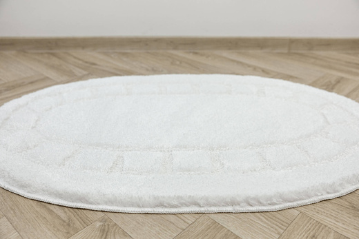 Dywanik Łazienkowy Antypoślizgowy Ocean White Biały Owalny