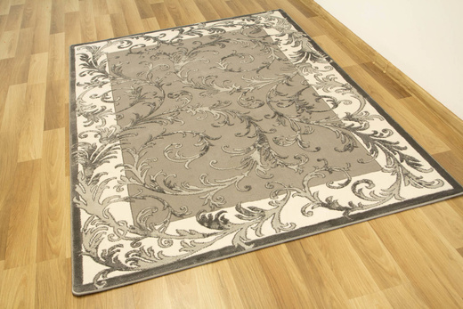 Dywan Galya K4084G grey/grey Szary Krem Srebrny Liście