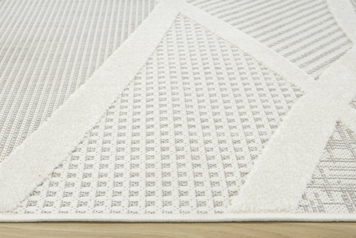 Dywan Sznurkowy Stella D425A white/l.grey Szary Srebrny Krem Pasy