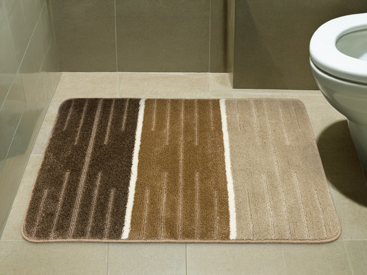 Dywanik Łazienkowy Como Beige Beżowy Krem Pasy