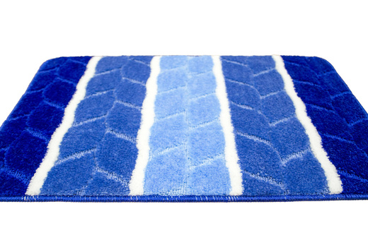 Dywanik Łazienkowy Fano Blue Niebieski Paski