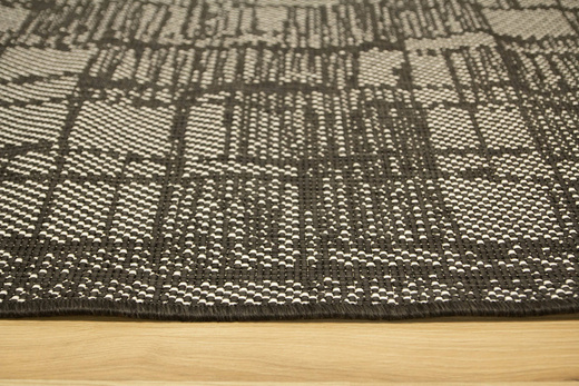 Dwustronny Sznurkowy Chodnik Brussels 205467/10110 Night Antracyt Krem szerokość 120 cm