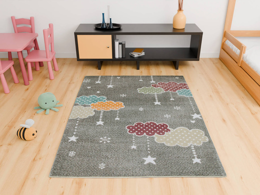 Dywan Lima B069A l.grey/cream Chmurki Gwiazdki