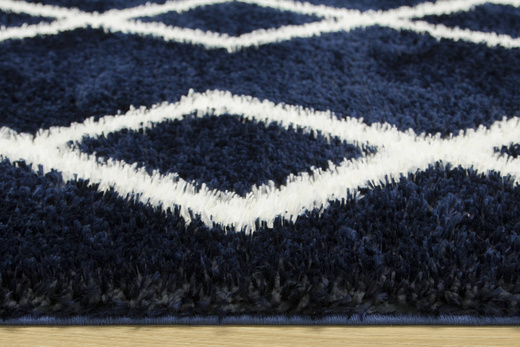 Dywan Boho 656 navy blue/cream Granatowy Romby