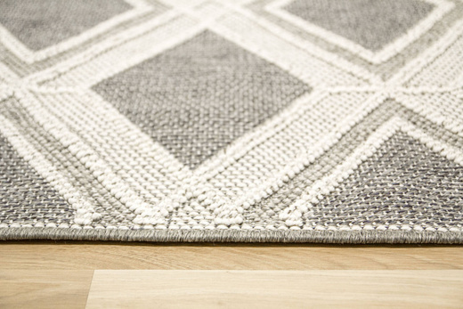 Dywan Pętelkowy Panorama 8321 l.grey/d.grey Szary Krem Romby