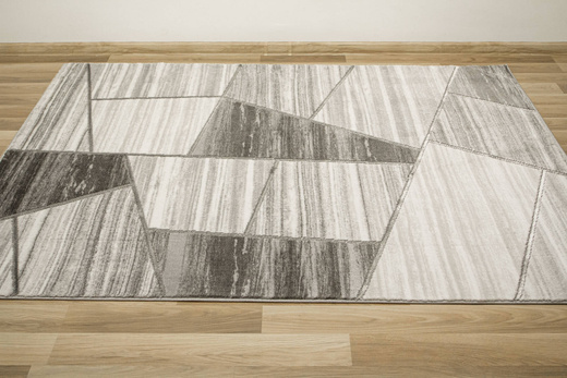 Dywan Felix 9253A l.grey/white Lśniący Marmur Szary Krem Srebrny