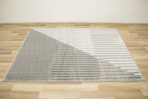 Dywan Victoria F497A l.grey/d.grey Szary Krem Lamele