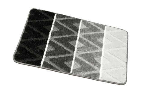 Dywanik Łazienkowy Palma Grey Romby Szary Czarny