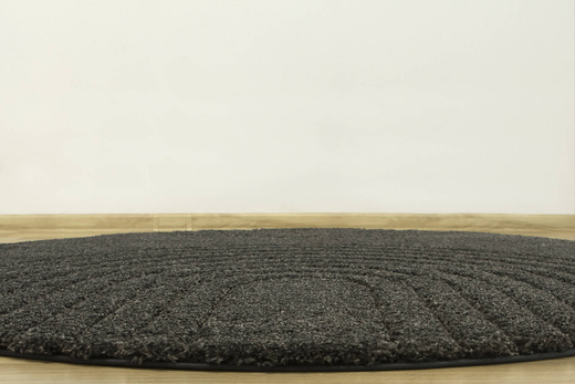 Okrągły dywan Shaggy/Sizal Akra 65242/999 Grafit Pasy