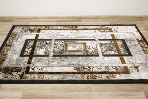 Dywan Modena 4565 m.grey/d.brown Prostokąty