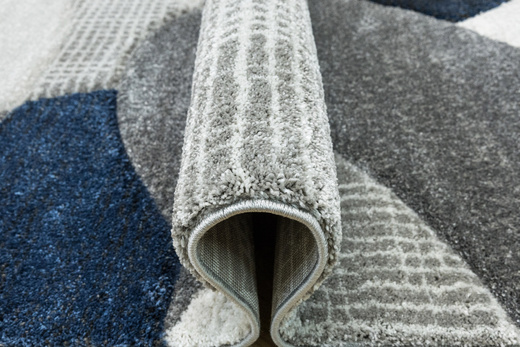 Dywan Kandy N390A N390A l.grey/navy Szary Granatowy Elipsy Fryz