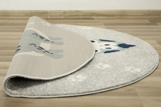 Okrągły Dywan EMILY KIDS 5860C turkus/l.gri Dinozaur