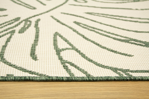Dywan Dwustronny Sznurkowy Brussels 205625/10510 green w liście monstery Outdoor