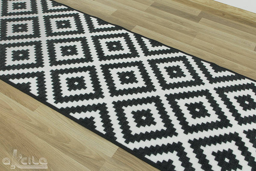 Antypoślizgowy chodnik romby czarny 91 szerokość 100 cm
