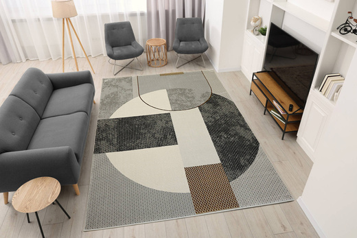 Dywan Verano H550A cream/antrasit Krem Szary Złoty Geometria