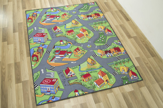 Dywan Little Village uliczki na filcu