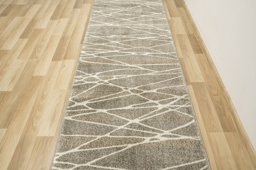 Chodnik Lara E54A_FTA63 b Beż krem Szary Linie szerokość 67 cm