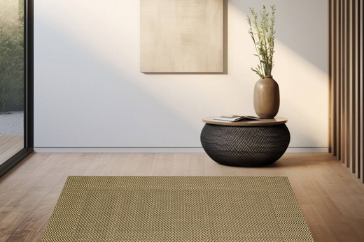 Zewnętrzny Dywan Sznurkowy Jeans 19242/P10 Brąz Beż Grafit Ramka