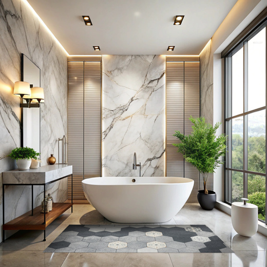 Antypoślizgowy Dywanik Łazienkowy Kuchenny Mata Magic M4 Szary Sześciokąty