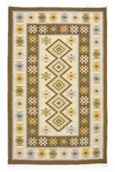 Dwustronny Dywanik Chodniczek Kilim Romby Miód