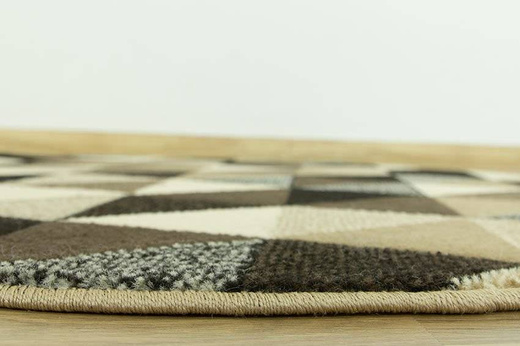 Okrągły Dywan Luna ch luna 503430/97911 trójkąty brąz