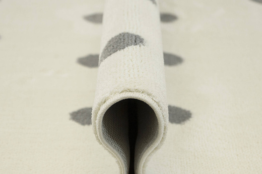 Dywan Karo 6064A grey/white 43 Krem Kropki Szare