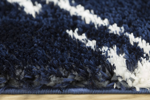 Dywan Boho 668 navy blue/cream Granatowy Romby Kreski