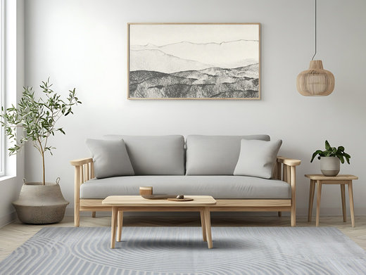 Dywan Nantes NT130G Grey/Grey Szary Pasy Geometria