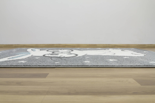 Dywan Dziecięcy Lima 9377C l.grey/blue Szary Krem Króliczek w Okularach