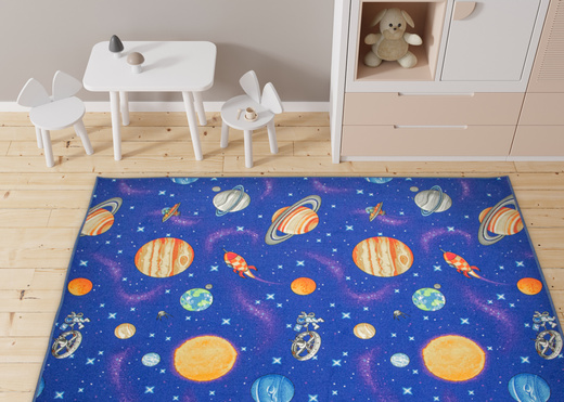 Dywan Dziecięcy Galaxy Galaktyka Komos Rakiety Planety