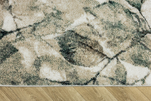 Dywan Kandy N041A l.beige/green Zielony Kaszmir Liście Fryz