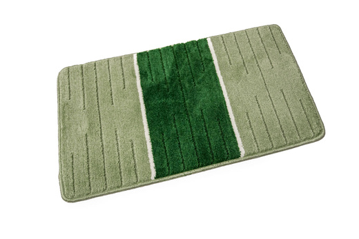 Dywanik Łazienkowy Como Green Zieleń Krem Pasy