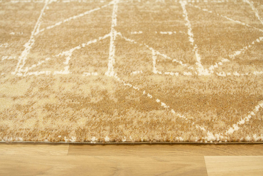 Wełniany Dywan Tempo-B Krats D.Gold Brąz Beż Krem Trójkąty