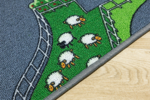 Wykładzina Little Village uliczki na filcu szerokość 4 m