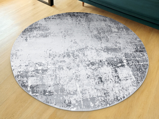 Okrągły Dywan Nantes NT041G Grey/Grey Szary Beton