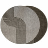 Okrągły Dwustronny Dywan Sznurkowy Brussels 205631/11020 Night Silver Szary Grafit Fala Outdoor